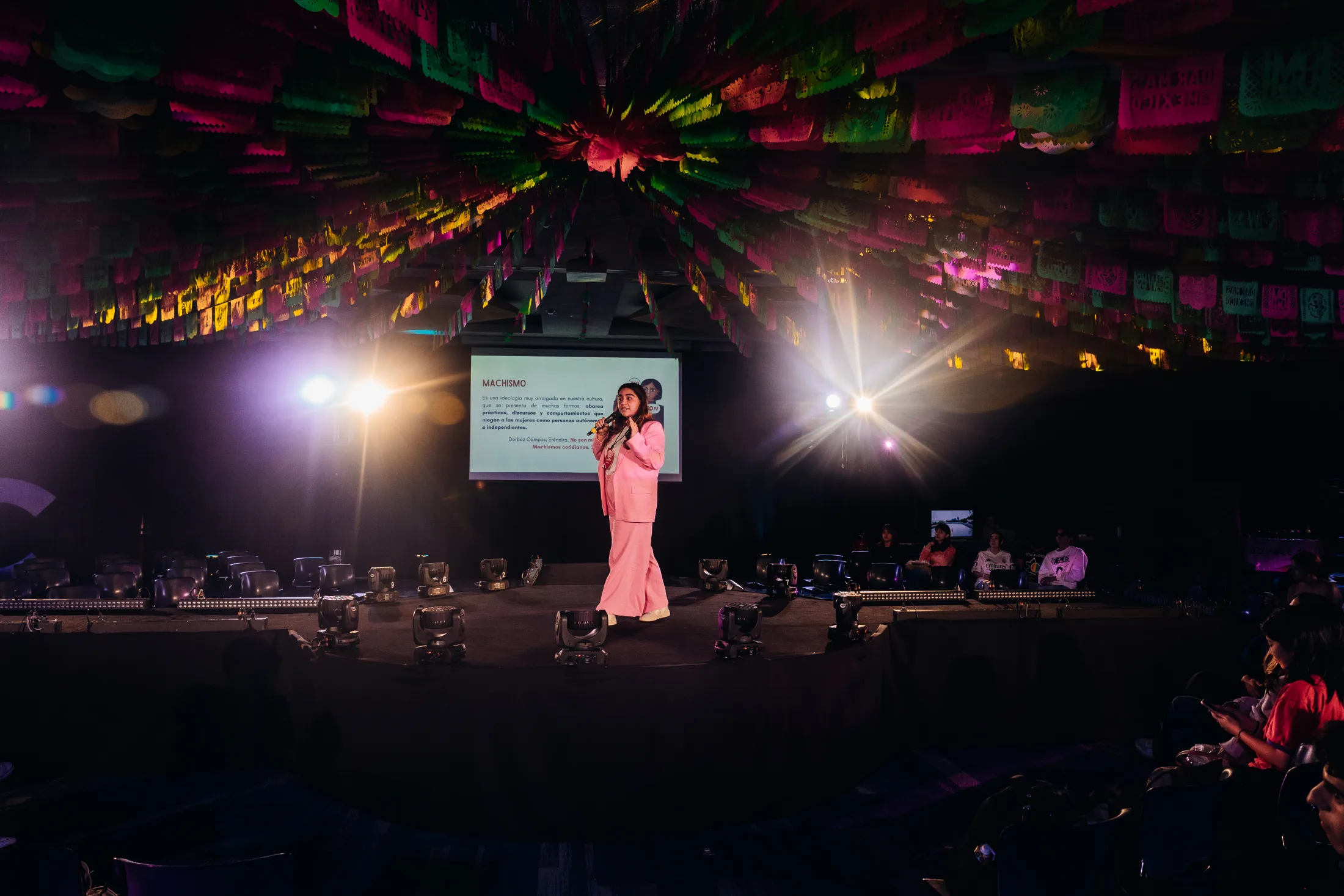 Diana Murrieta · Micro-sexism in law at BOWLS 2024, photographed by Ludovic Delot