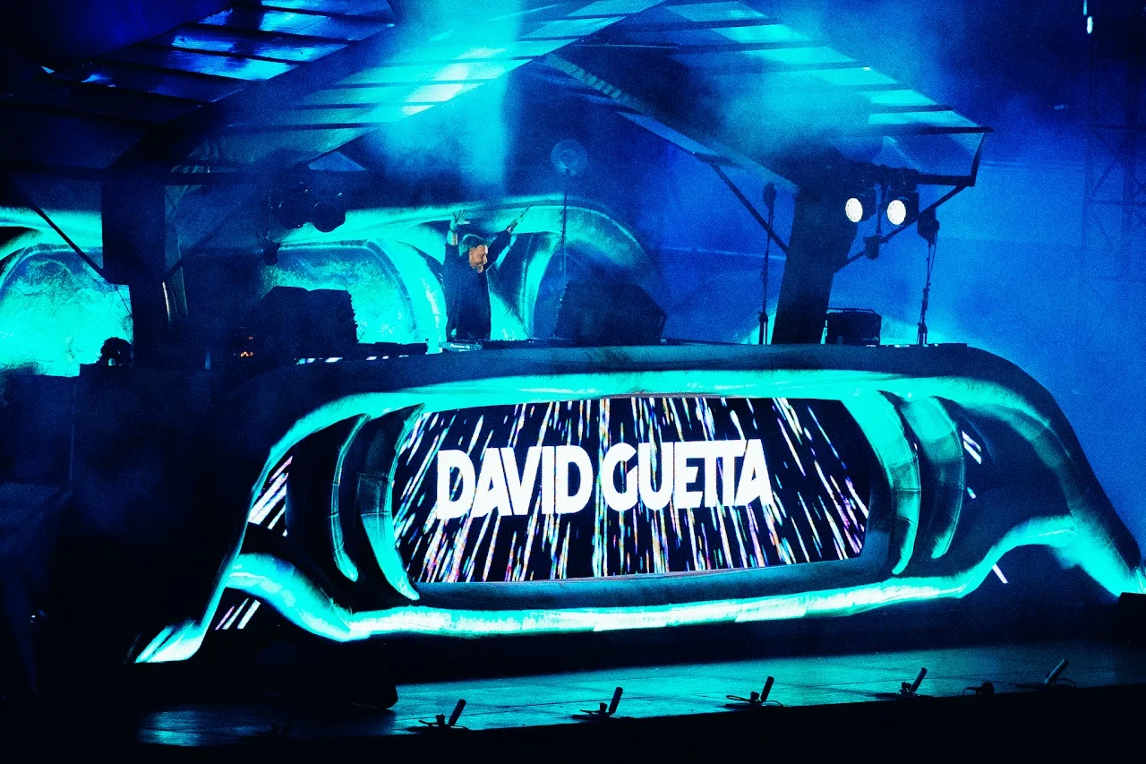 David Guetta performing at EDC Mexico · 2024, photographed by Ludovic Delot
