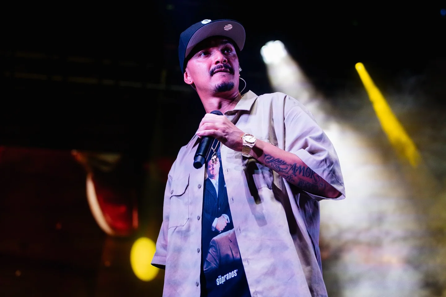 Alcolirykoz performing at Vive Latino 2024, photographed by Ludovic Delot