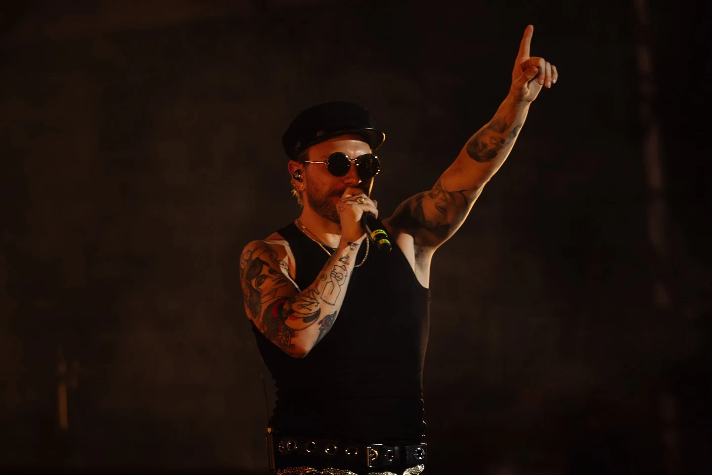 Sabino performing at Vive Latino 2024, photographed by Ludovic Delot
